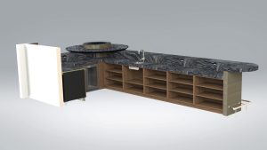 Commercial Millwork Shop Drawing Bar Counter-002